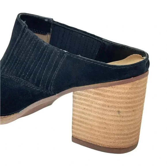 Aqua College Nan Black Suede Leather Waterproof Womens Mules - Picture 9 of 15